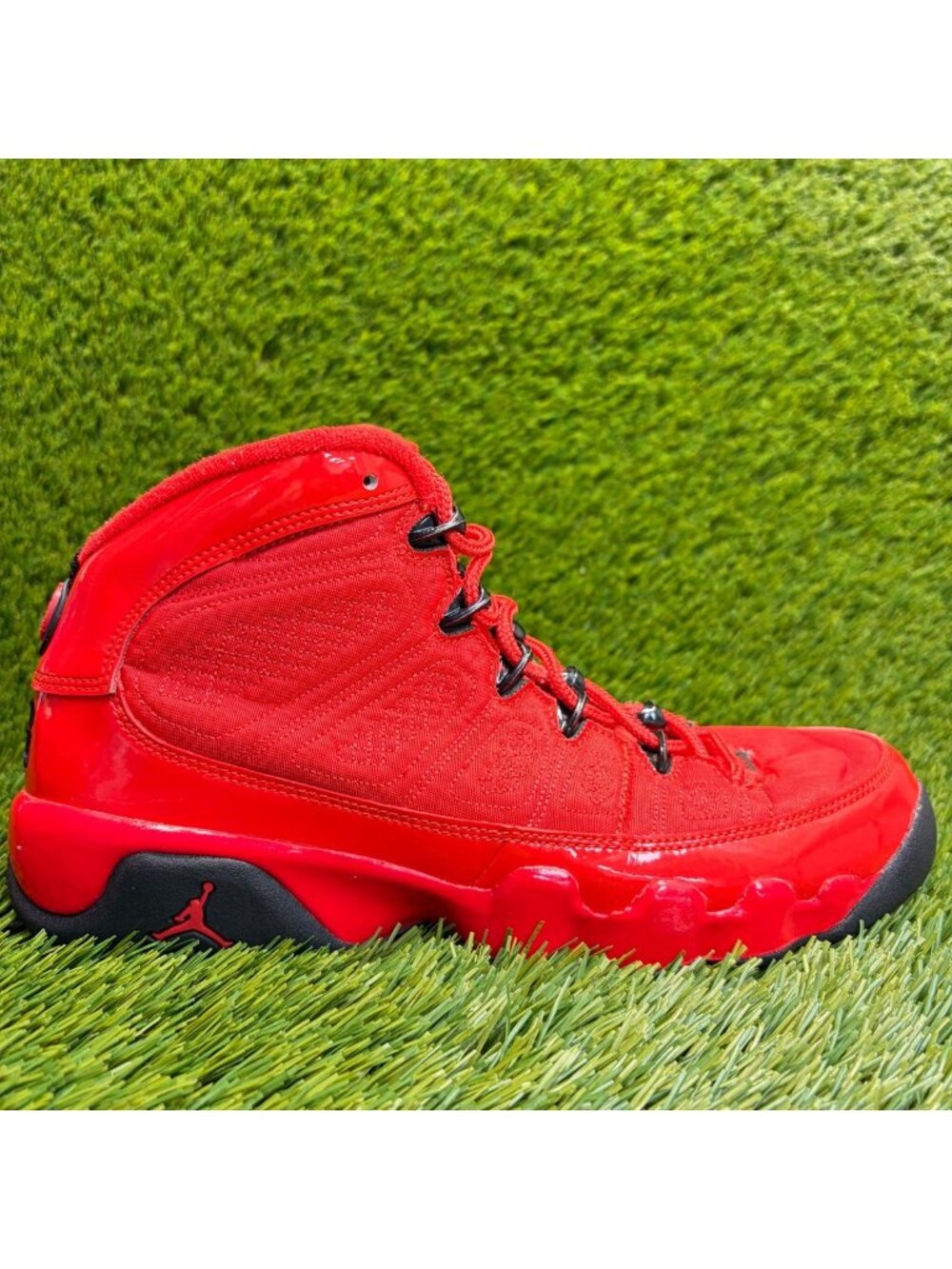 Nike Air Jordan 9 Retro Boys Size 6.5Y Chile Red Black Basketball Shoes Sneakers